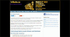 Desktop Screenshot of genieawards.tribute.ca